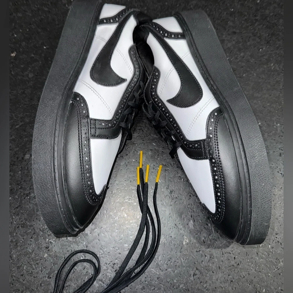 NEW NIKE Kwondo 1 'G-Dragon Peaceminusone Panda WINGTIP BROGUE SNEAKERS SZ 13